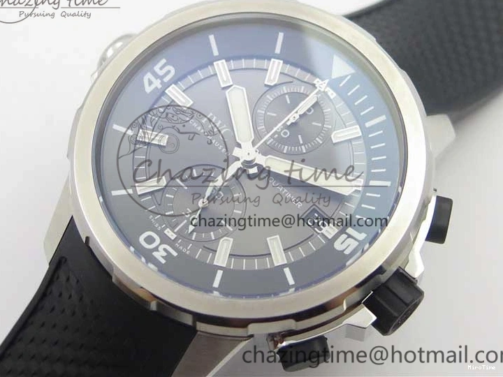 MIROTIME 0110 Aquatimer Chrono IW376803 V6F 1:1 Best Edition Gray Dial on Rubber Strap A FlexibleFit 7153